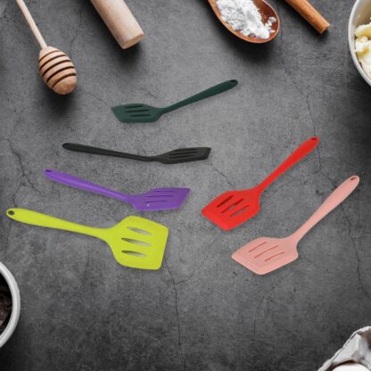 Multipurpose Silicone Spoon, Silicone Basting Spoon Non-Stick Kitchen Utensils Household Gadgets Heat-Resistant Non Stick Spoons Kitchen Cookware Items For Cooking and Baking (6 Pcs Set) - Image 10