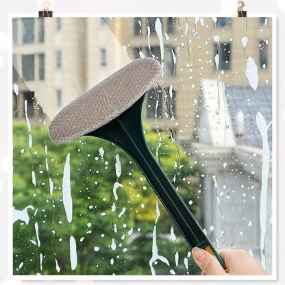 Brush 2 in 1 Mesh Cleaning Brush & Wiper with Extended Handle Window Cleaning Brush Net Cleaner,Magic Window Cleaner Brush, Window Mesh Cleaner (1 Pc) - Image 12