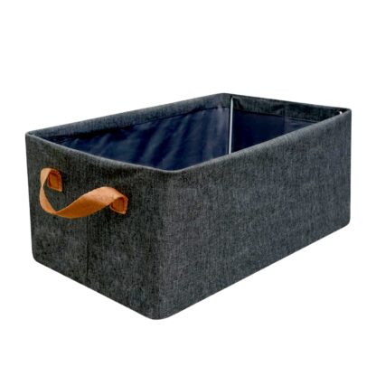 12627 FOLDABLE STORAGE BOX WITH LID AND HANDLES, COTTON AND LINEN STORAGE BINS AND BASKETS ORGANIZER FOR NURSERY, CLOSET, BEDROOM, HOME (45 Cm) - Image 4