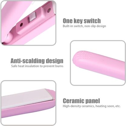 Beauty and Personal Care Professional Ceramic Plate Mini Hair Styler Straightener and Curler - Image 6