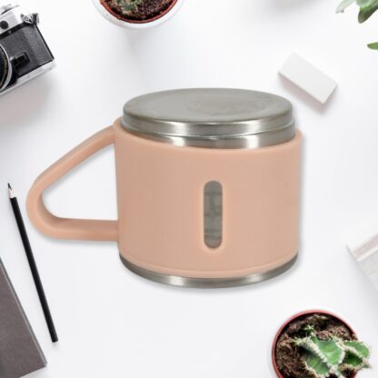 Stainless Steel Vacuum Coffee / Tea Cup, Tea Mug Hot Insulated Double Wall Stainless Steel, Coffee, and Milk Cup with Handle Easy To Carry: Coffee Cup (1 Pc / 3 pc / 6 pc) - Image 10