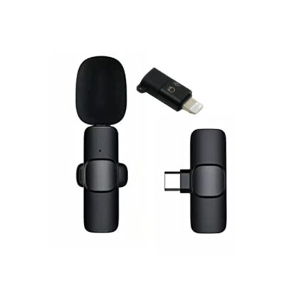 12639 Intelligent Noise Cancelling Live Streaming Clip on Microphone for Type-C & for iPhone with Charging Mini Wireless Lapel Collar Microphone - Image 4