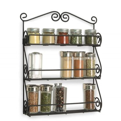 5857 Big Wall Mounted Iron Wall Shelf with 3 Storage Racks for Kitchen, Pantry, Cabinet, Counter top or Free Standing, Rack Holder for Kitchen - Image 6