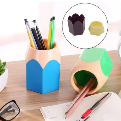 4312 Pencil Pot, Desk Pen Pencil Holder, Makeup Brush Holder, Container Pot for Desk Accessories Supplies Organizer, Home, Office, School Decoration Desktop Decor (1 Pc) - Image 3