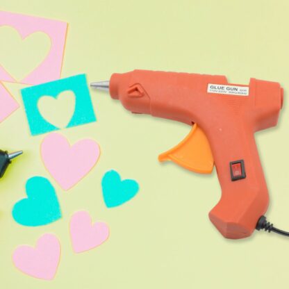 Professional 60 Watt Hot Melt Glue Gun with 5 Glue Sticks & On/Off Switch - Image 3