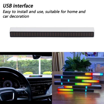 12724 Rhythm Lights, AGC Automatic Gain Control 32 Colorful RGB Light Adjustable Pickup Rhythm Lights, RGB LED Voice-Activated Rhythm Light Car Home Sound Control Ambient Light (1 Pc) - Image 6