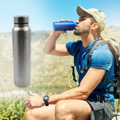 6896 Unbreakable Stainless Steel Leak Proof Fridge Water Bottle, Cold &  Hot Thermosteel Bottle| Leak Proof | Office Bottle | Gym | Home | Kitchen | Hiking | Trekking | Travel Bottle (1000 ml) - Image 5