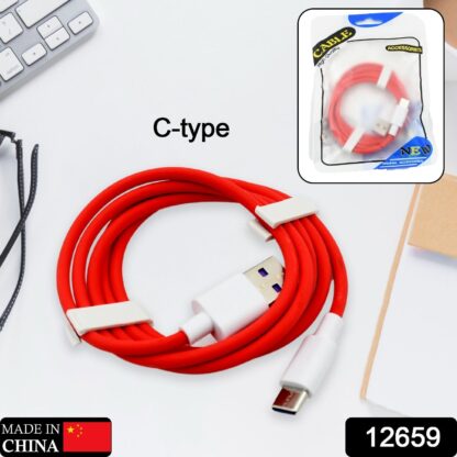 12659 Unique Type C Dash Charging USB Data Cable | Fast Charging Cable | Data Transfer Cable For All C Type Mobile Use - Image 2