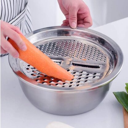 2601 3 in 1 Kitchen Multipurpose Julienne Grater Salad Maker - Image 2