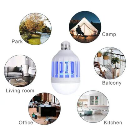 15W  Mosquito Killer Lamp E27 Summer Moths Flying Insects Led Zapper Mosquito Killer Lamp Light Bulb Household - Image 4