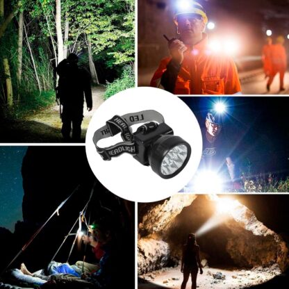 7519 HEAD LAMP 13 LED LONG RANGE RECHARGEABLE HEADLAMP ADJUSTMENT LAMP USE FOR FARMERS, FISHING, CAMPING, HIKING, TREKKING, CYCLING - Image 4