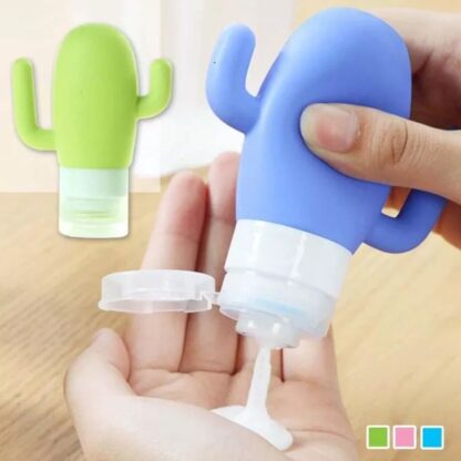 6538 Cactus Shape Portable Soft Silicone Travel Bottles Set Squeezable and Refillable Travel Containers Cosmetic Travel Bottles for Shampoo, Conditioner, Lotion, Toiletries Travel Accessories(1 Pc ) - Image 7