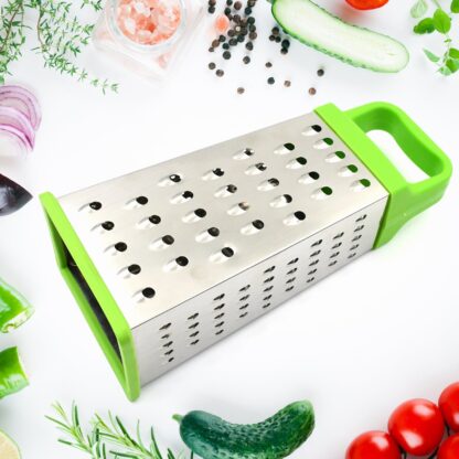 Miracle 5 In 1 Multifunctional Stainless Steel, Cheese Grater With Handle Stainless Steel Material Food Grater For Carrot, Cheese, Panner, Lemon or orange Peel and other Vegetable & Fruit   - Image 5