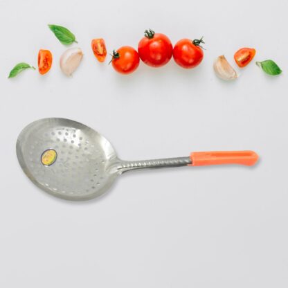 Colander Spoon, Non Slip Hand Polished Thickened Hot Pot Spoon for Kitchen for Restaurant, Stainless Steel Cooking Colander Skimmer Slotted Spoon Kitchen Strainer Ladle with Long Handle for Kitchen Cooking Baking (35 Cm & 34Cm) - Image 10