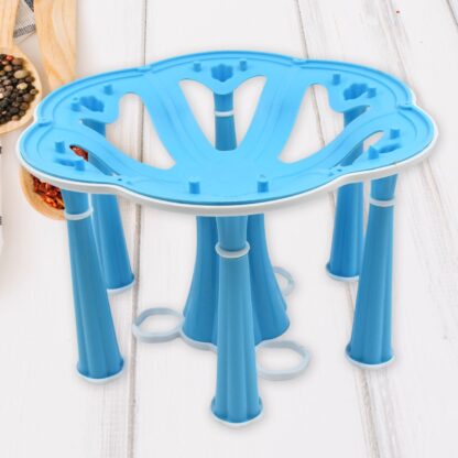 5589 Miracle Plastic Glass Stand / Tumbler Holder / Glass Holder for Kitchen / Dining Table 6 Glasses Stand With 3 Pepper Salt - Image 5