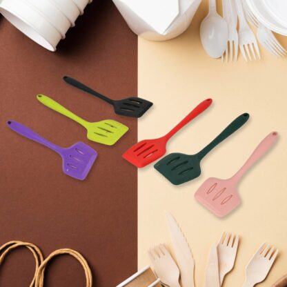 Multipurpose Silicone Spoon, Silicone Basting Spoon Non-Stick Kitchen Utensils Household Gadgets Heat-Resistant Non Stick Spoons Kitchen Cookware Items For Cooking and Baking (6 Pcs Set) - Image 11