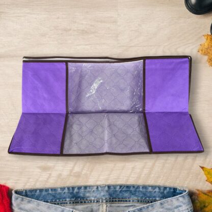 17675 Clothing storage bag with zipper, non-woven storage bag for storing the clothes and sarees. - Image 6