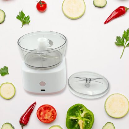 Portable Mini Food Processor Chopper Electric Veggie Chopper 3 Blades With Charching Cable Type C, Vegetable Chopper, Garlic Chopper Food Grinder for Chopping Ginger, Pepper Chili, Onion, Fruit, Meat - Image 6