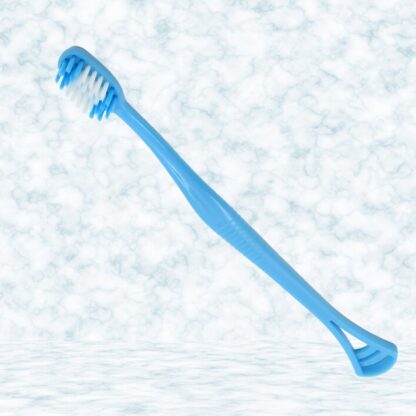 12721 2 in 1 Soft Toothbrush and Tongue With Toothbrush Cover Cleaner Scraper for Men and Women, Kids, Adults Plastic Toothbrush Cover / Case / Holder (1 Pc) - Image 4