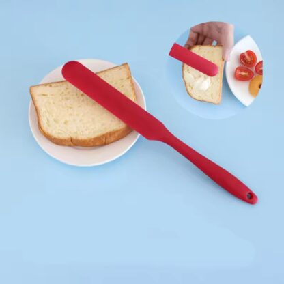 Dough Scraper Silicone Cake Spatula Non-Stick Butter Scraper Cake Mixer Ice Cream Scraper Kitchen Pastry Baking Supplies Spatula Silicone (6 Pcs Set / 25 CM) - Image 6