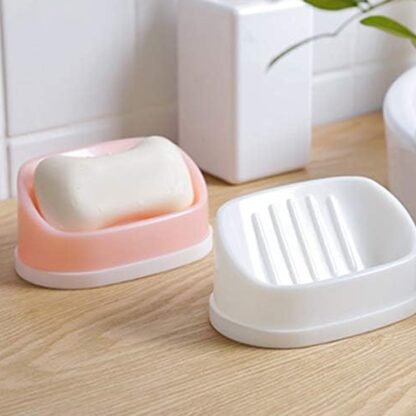 17509 Soap Container, Soap Box Household Kitchen and Bathroom Can Use PP Material Drain Box Double Soap Dish, for Bathroom Shower Home Outdoor Camping (1 Pc) - Image 6