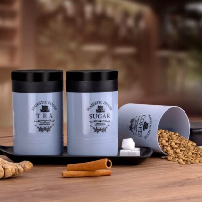 5766 Accurate Seal Tea Sugar Coffee Container - 3 Pcs Plastic Damru Shaped Tea, Coffee, Sugar Canisters Jar, New Airtight Food Seal Containers for Salt, Dry Fruit, Grocery Multicolor (3 Pcs Set) - Image 7