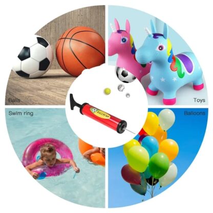 Inflator Air Ball Pump Soft Bouncing Ball Development Kids Toy, Sports Plastic Pump for Soccer, Basketball, Football, Volleyball Ball (24 CM & 33.5 Cm) - Image 7