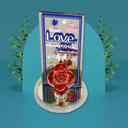 17530 Lovely Rose Gift Showpiece, Love showpiece Valentine's Day Gift, Cute Anniversary, Wedding, Birthday, Boyfriend, Husband Romantic Unique Gift Set, Home Decoration Gift Set (1 Pc) - Image 6