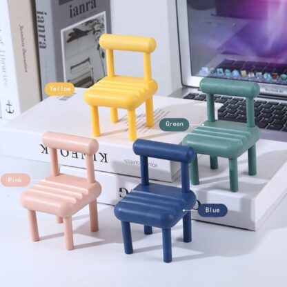 8886 Mobile Phone Holder, Mini Chair Cell Phone Stand, Portable Smartphone Dock, Cellphone Holder for Desktop Design Compatible with All Mobile Phones (1 Pc) - Image 7