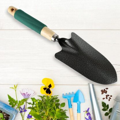 7593 Gardening Tools - Hand Cultivator, Trowel, Heavy Duty with Ergonomic Wooden Handle for Transplanting and Digging (3 Pcs Set) - Image 5