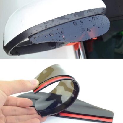 1 Pair Mirror Rain Protector Car Rearview Mirror Rain Blades Car Back Mirror Eyebrow Rain Cover Car Rearview Mirror Eyebrow Covers Flexible Protection Rainproof Decoration Accessories (2 Pcs set) - Image 2