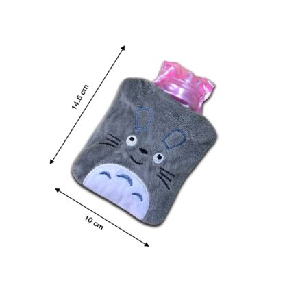 Totoro Cartoon Small Hot Water Bag with Cover for Pain Relief - Image 5