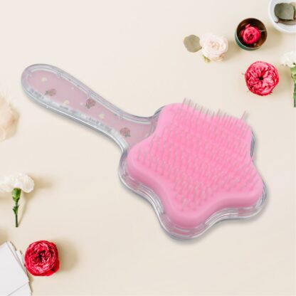 12572 Cartoon Hair Brush Massage Shower Comb Blur Wet Salon Hair Brushes Hair Styling Tools, Glitter Comb, Soft & Smooth Brush, Mermaid Brush For Kids Return Gifts For Kids (1 Pc ) - Image 6