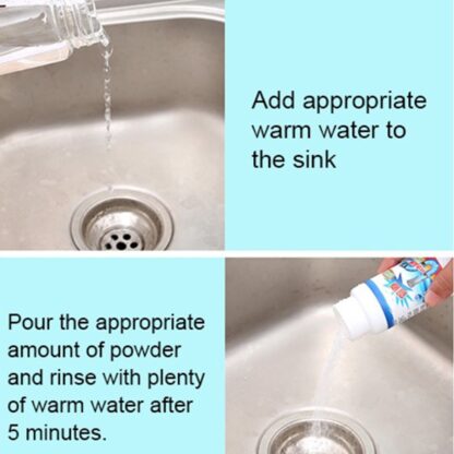 7768 POWERFUL SINK AND DRAIN CLEANER, PORTABLE POWDER CLEANING TOOL SUPER CLOG REMOVER CHEMICAL POWDER AGENT FOR KITCHEN TOILET PIPE DREDGING - Image 4