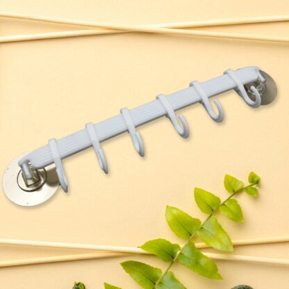 7456 1pc bath towel hanger wall mount towel hanger wall towel shelf towel hanging rack kitchen towel holder towel hanging hook - Image 6