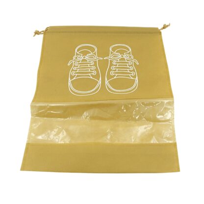 Beach Bag Shoes Storage Bag Closet Organizer Non-woven Travel Portable Bag Waterproof Pocket Clothing Classified Hanging Bag shoe bag luggage travel Portable Shoe Pouch Non Woven Transparent Window (1 Pc ) - Image 4