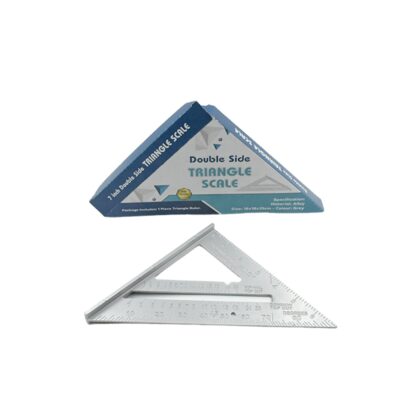 Double Side Scale Triangle Measurement Hand Tool, 45 Degree Triangle Ruler, Home for Industry, Aluminum Alloy Rafter Square 7-Inch Length - Image 3