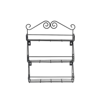 5857 Big Wall Mounted Iron Wall Shelf with 3 Storage Racks for Kitchen, Pantry, Cabinet, Counter top or Free Standing, Rack Holder for Kitchen - Image 3