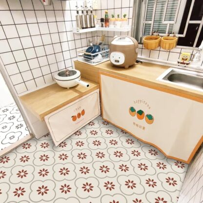 Peel and Stick Floor Tiles Kitchen / Bathroom Backsplash Sticker Detachable Waterproof DIY Tile Stickers for Wall Decoration Tiles Home Decoration (8x8 Inch / 1 pc Tiles) - Image 10