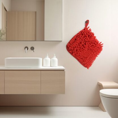 7806 Super Soft Cute Hanging Hand Towel for Kitchen and Bathroom | Ultra Absorbent Thick Coral Velvet Hand Towels with Hanging Loop Fast Drying Microfiber - Image 3