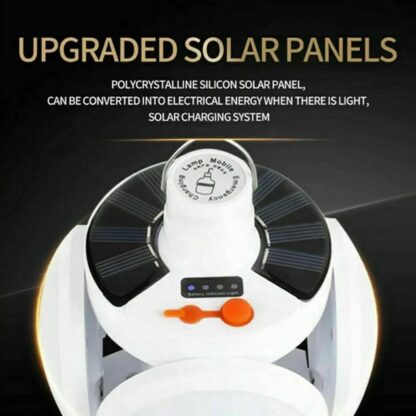 12590 Solar Multi-Functional Emergency LED Light Bulb with USB Charging, LED camping lamp, camping lamp, USB rechargeable, 5 brightness light modes, foldable camping light, SOS IP65 waterproof camping light, blackout emergency equipment, camping gadgets - Image 3