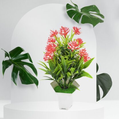 Wild Artificial Flower Plants with Cute Pot | Flower Plant for Home Office Decor | Tabletop and Desk Decoration | Artificial Flower for Balcony Indoor Decor, Plants for Living Room (1 Pc) - Image 4