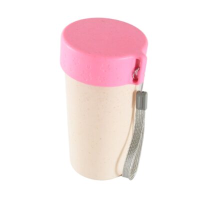 12683 Travel Coffee Cup Portable Water Bottle Wheat Straw Coffee Tea Mug Coffee Mug with Lids for Coffee Tea (300 ML Approx) - Image 4