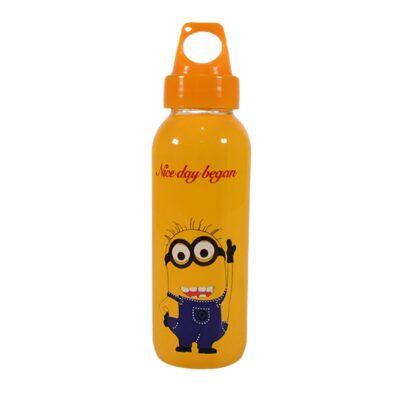 12843 PORTABLE GLASS WATER BOTTLE, CREATIVE GLASS BOTTLE WITH GLASS WATER ( Mix Design) - Image 4