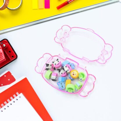 Cute School Eraser Set Cute Eraser Multi Design Rubber Erasers For Pencil Cleaning Stationery School Student Girl Kids (15 pc In1 Set) - Image 4