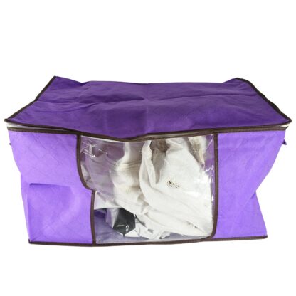 17675 Clothing storage bag with zipper, non-woven storage bag for storing the clothes and sarees. - Image 7