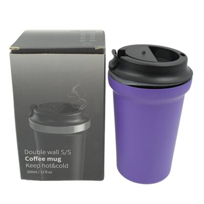 12524 Stainless Steel Vacuum Insulated Coffee Cups Double Walled Travel Mug, Car Coffee Mug with Leak Proof Lid Reusable Thermal Cup for Hot Cold Drinks Coffee, Tea (1 Pc 350ML) - Image 4