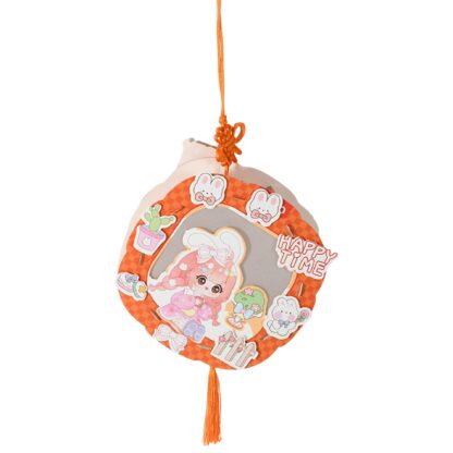 17507 DIY Traditional Lanterns Handmade Cartoon Paper Lanterns, Antique Portable Lantern Hollow-Out Projection Luminescent LED Lamp DIY Hanging Paper Lanterns for Festival Party Decor - Image 4