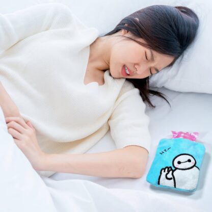 6525 Blue Baymax small Hot Water Bag with Cover for Pain Relief, Neck, Shoulder Pain and Hand, Feet Warmer, Menstrual Cramps. - Image 4