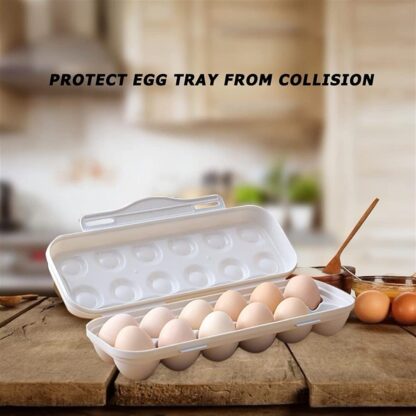 5727 18 Grid Egg Holder Storage, Shock-Proof Egg Container with Buckle, Egg Carrier, Egg Tray, Egg Shelter, Effective Full Seal, Egg House use for Fridge, Camping, Kitchen - Image 6